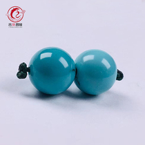 Hubei raw ore natural mineral-free turquoise loose beads round beads pair beads Disciple beads 108 Buddha beads bracelet accessories