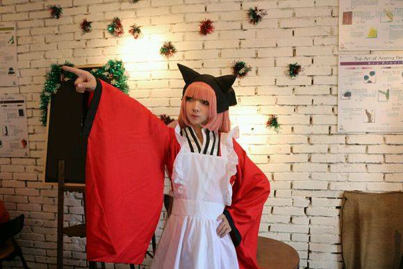 银仙cos 猫神 小玉 喵娘cos服 女佣女仆装 cosplay角色扮演