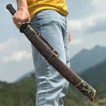 Longquan City knife sword and embroidery spring knife long baby knife manganese steel protection cold weapon collection Kangxi battle knife