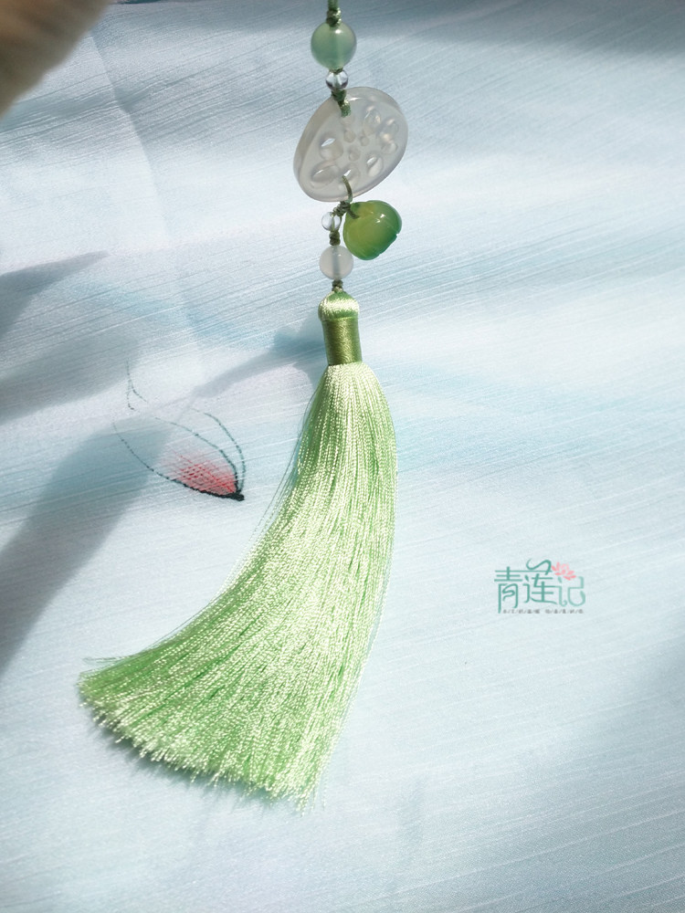 【青莲记】清露 古风汉服旗袍压襟流苏配饰 扇坠包挂件