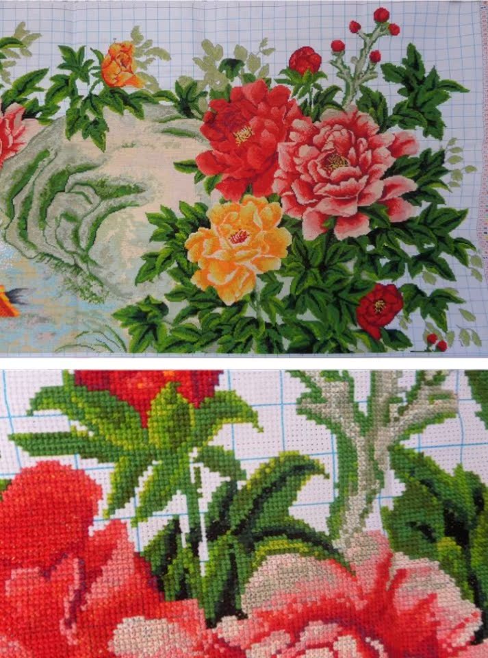 2015新品上架纯手工十字绣成品 满堂彩富贵有余 客厅画