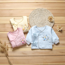 Newborn clothes 0-3 months pure cotton autumn and winter padded cotton 6 newborn baby monk clothing autumn clothes single coat winter