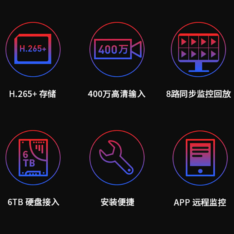 baoyou mercury mnvr408 8-way h265 + network hard disk recorder mobile phone remote support 4 million