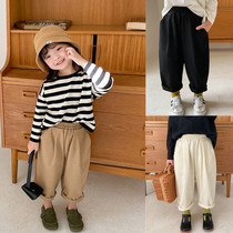 kai mom children Korean carrot pants 2021 autumn new men and women Baby foreign style Japanese cotton casual pants