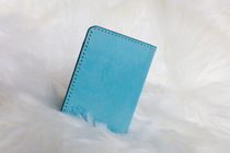 Play leather bereavement x Lake Blue card bag Italian fog wax leather handmade leather custom free personalized engraving