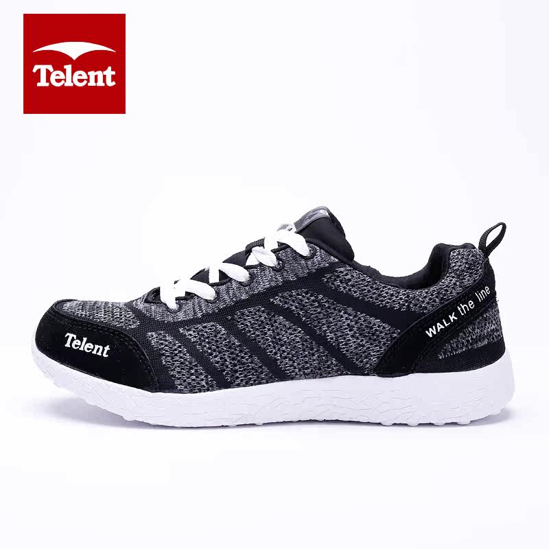 天伦天秋季户外休闲鞋男女系带平跟轻减震防滑透气徒步鞋跑步鞋_7折