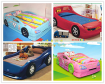 New childrens running lathe plastic car bed racing bed kindergarten wooden bed lunch rest bed folding bed