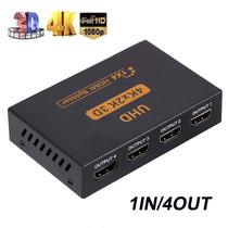HD splitter HDMI splitter One point four one drag four clear video switch 3D splitter splitter 1