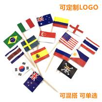 Paper national flag multinational flag toothpick creative cake cocktail decoration small flower sign fruit needle wine signature