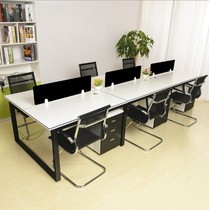 Foshan Simple Office Furniture Desk 6-Person Screen Combination Office Desk and Chair 4-Card Staff Desk