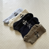 Foreign trade tail tall socks autumn and winter pure cotton stockings high-gang sports socks antibacterial towel socks black simple