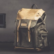 National Geographic camera bag SLR shoulder photography bag Cowhide canvas leisure outdoor large capacity computer backpack