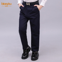 New boys cotton trousers Khaki black childrens school uniform pants Big childrens primary school performance suit pants