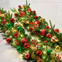 PE leaf encrypted Christmas rattan 2 7 meters Christmas decorations pendant door hanging wall hanging fireplace window decoration