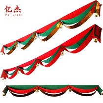 Store opening decoration ceiling pendant decoration wave flag ribbon bunting Mid-Autumn Festival National Day scene layout