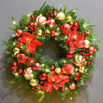 PE leaf luxury encryption Christmas wreath door decoration door hanging wall hanging Christmas tree rattan home holiday decoration arrangement