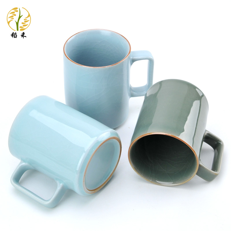 Your up ceramic tea cup glass mugs male with cover creative Chinese contracted glass tea cup of the big office