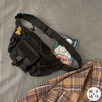 Japanese Harajuku overwear small satchel dark fan can chest bag Korea ins harbor wind street shoot men and women wild running bag