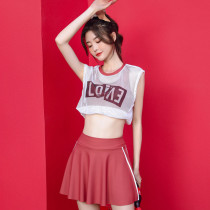 Korean student sports swimsuit female summer new three-piece omission belly thin conservative anti-light girl hot spring swimsuit