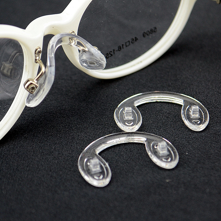 超软防滑硅胶鼻托眼镜托叶儿童连体u形鼻托进口眼镜框架鼻托