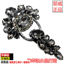 Yewei mink buckle high-end mink fur crystal button duckbill buckle with diamond buckle Fur collar buckle Fur buckle