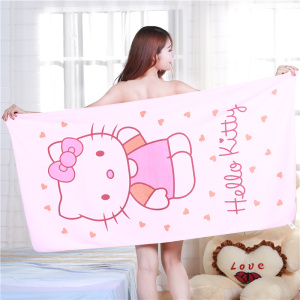 超细纤维非纯棉卡通浴巾加大柔软吸水成人儿童浴巾男女大毛巾批发