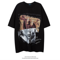 ROME American casual dark individuality 100 hitchhiking student Gothic little Gia Bio High Street Wind short sleeve T-shirt man