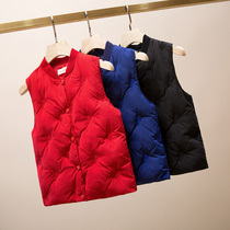 2021 new childrens waistcoat outer wear Western style mens and womens childrens small medium and large childrens autumn and winter down cotton vest waistcoat