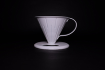 Spot Japanese outdoor camping White enamel enamel Tapered V01 Filter cup Hand-brewed coffee