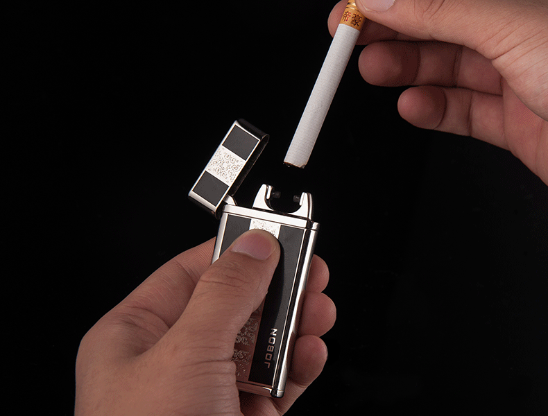 jobon中邦usb电弧充电打火机防风超薄创意个性金属电子点烟器正品