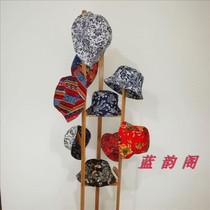 Wuzhen printed hat double-sided color sun hat wide eaves sun hat fisherman hat can be worn on both sides