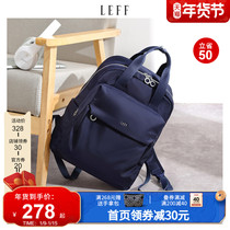LEFF Leif Oxford canvas backpack bag women Travel large capacity 14 inch computer bag business Blue schoolbag
