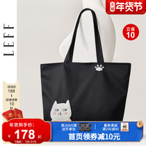 Leif large capacity tote bag original cat 2021 new computer bag Oxford cloth shopping bag shoulder bag female