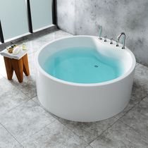 Net red sun-style small round bathtub acrylic home hotel tub embedded free-standing style