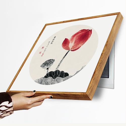 电表箱装饰画新中式客厅水墨挂画阿姨开关电盒情趣禅意和我图片