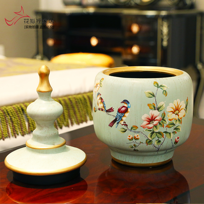 American retro ceramic storage tank creative European - style caddy fixings sitting room porch ark adornment furnishing articles household act the role ofing is tasted