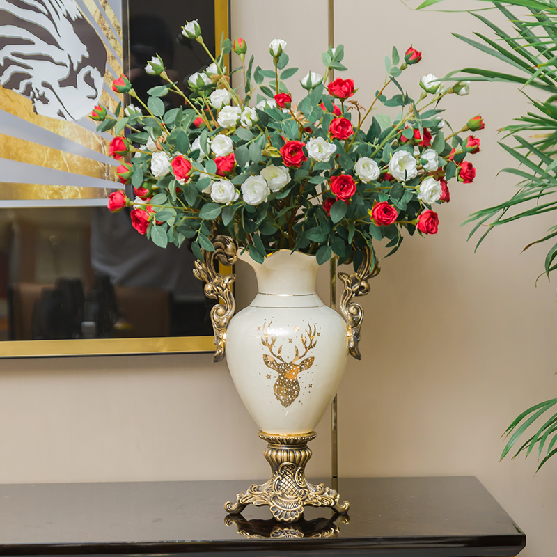 Modern light key-2 luxury simple ceramic vase type creative flower arrangement sitting room place vases, flower art home decoration