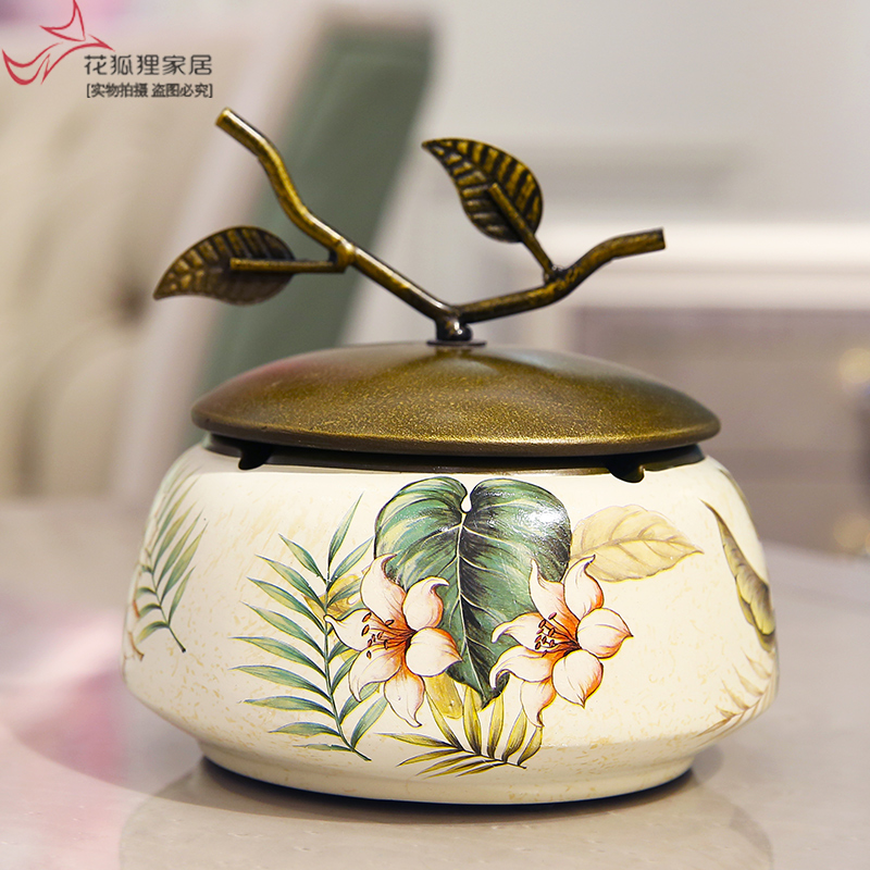 American country with cover the ashtray creative ceramic European sitting room tea table to restore ancient ways jewelry boxes decorative furnishing articles