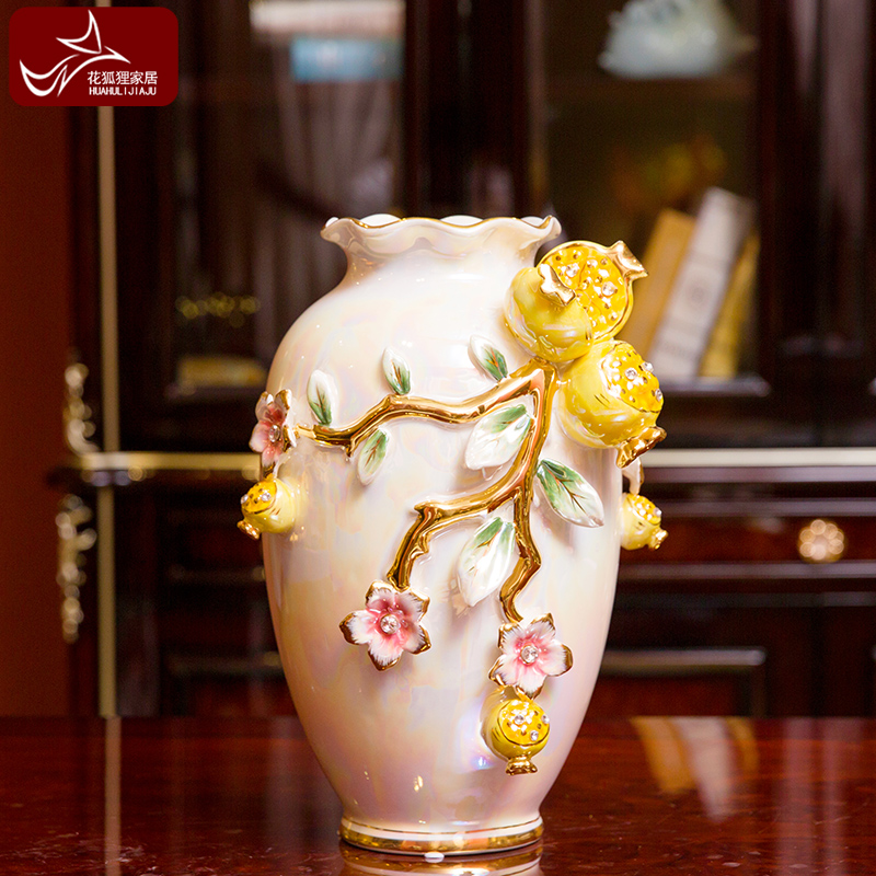 European high - end vase suit creative home furnishing articles of the sitting room TV ark, wine ceramic decoration decoration move