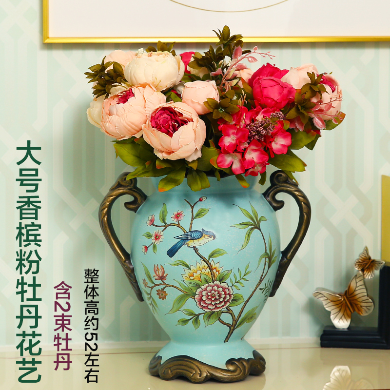 Flower fox European rural ears big ceramic vase floral restoring ancient ways suit American creative sitting room place flowers