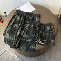 Summer new lovers print sports camouflage shorts women 50% pants hot pants loose and high waist casual beach pants