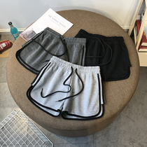 2021 Summer new sports casual shorts female display slim beach pants Korean version High waist wide leg hot pants outside wearing pants