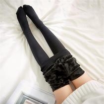 Japan's autumn and winter thickened and velvet pantyhose women wear warm black one underpants black stockings light leg artifact