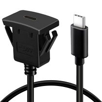 Car chassis snap-on USB Type c high-speed data charging extension cable type-c panel cable