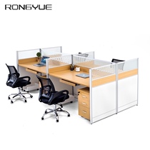 Screen staff station staff office table and chair combination work table office Card Holder 6 4 people simple modern
