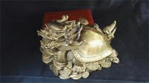 Lucky Dragon Turtle Ruyi Return Town House Decoration Brass Desktop Study Dragon Head Turtle Study Office Bedroom Porch