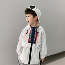 Children's Coat 2020 Spring and Autumn Fashion New Chinese High School Children's Charge Charge Charge Treasure Jacket Ocean Gas Boy Clothes Tide