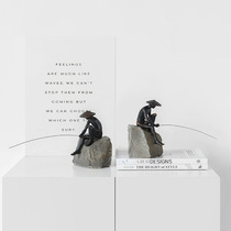 Creative Chinese Fishing Public Office Desktop Bookstand Book Stand Book By Clips Student Book Shield Home-like Plate Room Decoration Pendulum