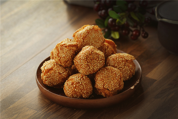 特价天津北京传统中式手工糕点心纯红豆沙芝麻酥麻球开口笑小零食