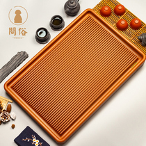 Yellow Bakelite tea tray Germany 32 household simple kung fu solid wood tea tray electric Bakelite tea table Tea Sea